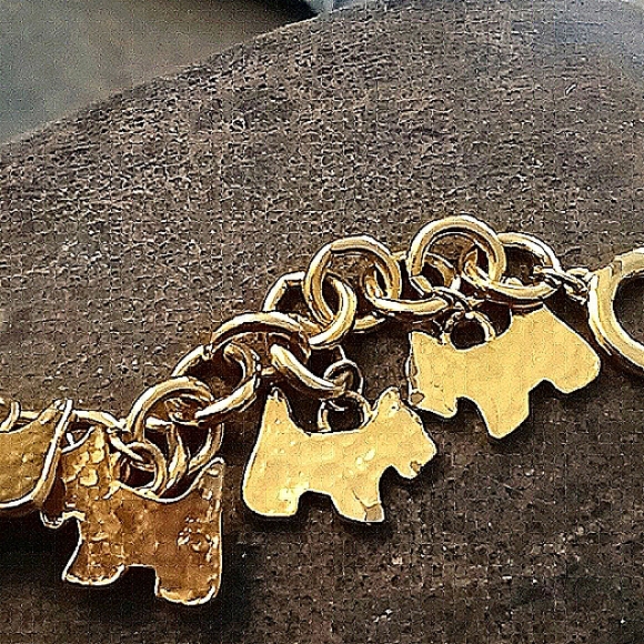 ❣️Vintage Carolee chunky Scottie bracelet heavy - Picture 4 of 4